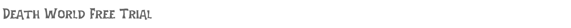 Sample characters Death World Font